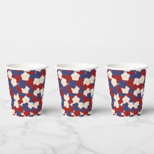 Patriotic Petunias Paper Cups