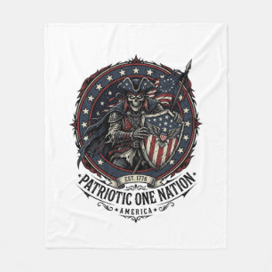 Patriotic Phantom Patriot Horror Monster Patriot 4 Fleece Blanket