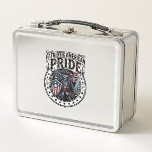 Patriotic Phantom Patriot Horror Monster Patriot 4 Metal Lunch Box