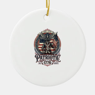 Patriotic Phantom Patriot Horror Monster Patriot I Ceramic Tree Decoration
