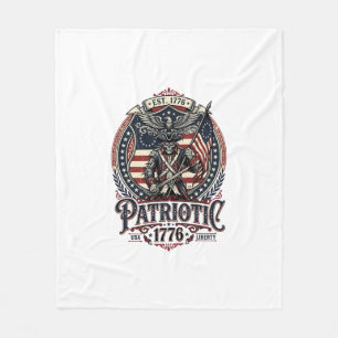 Patriotic Phantom Patriot Horror Monster Patriot I Fleece Blanket