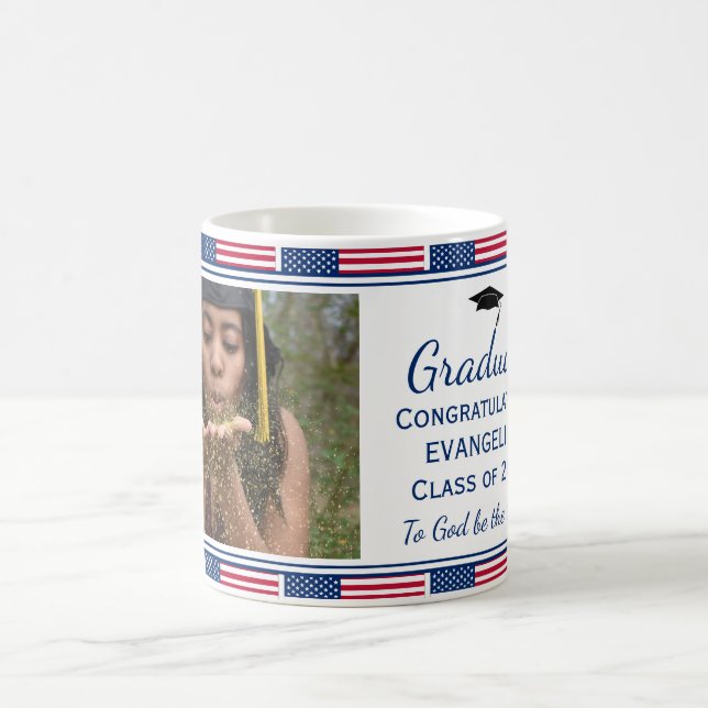 Patriotic Photo Graduation Mug (Center)