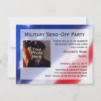 Patriotic Photo Military Send-off Party Invitation