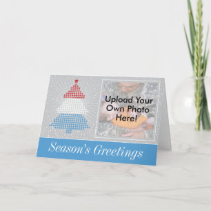 Patriotic Photo Template Season’s Greetings Card