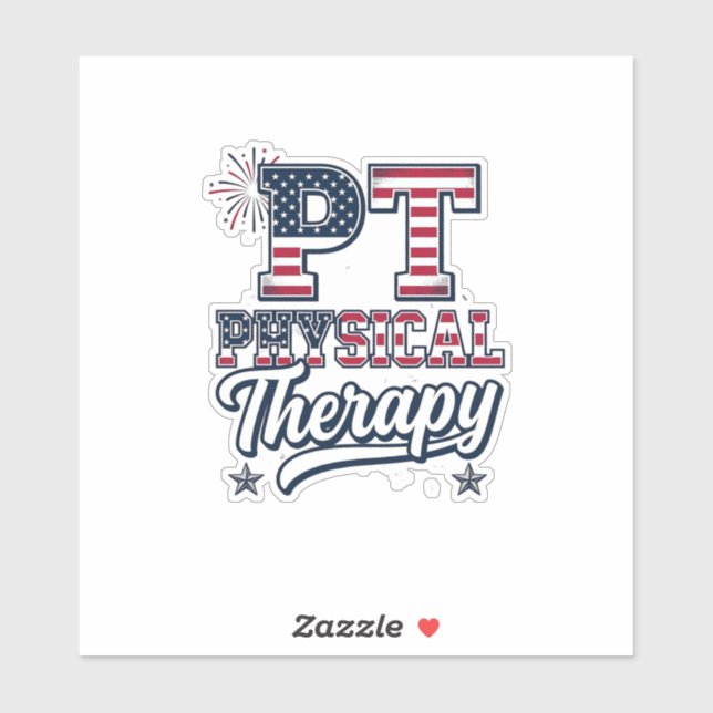 Patriotic Physical Therapy Vintage PT Shirt Design (Sheet)