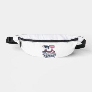 Patriotic Physical Therapy Vintage PT Shirt Design Bum Bags