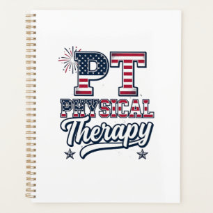 Patriotic Physical Therapy Vintage PT Shirt Design Planner