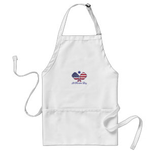 Patriotic Pickleball Let Freedom Ring 4th of July  Standard Apron