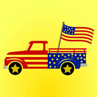 Patriotic Pickup Truck  Mouse Mat