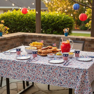 Patriotic picnic pattern  tablecloth