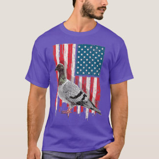 Patriotic Pigeon Lover Present Pigeon Owner Gift T-Shirt