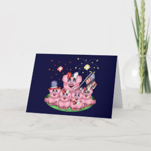 Patriotic Piggies Card