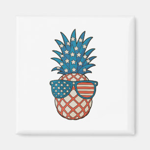 Patriotic Pineapple 250th Anniversary 4th Of July Magnet