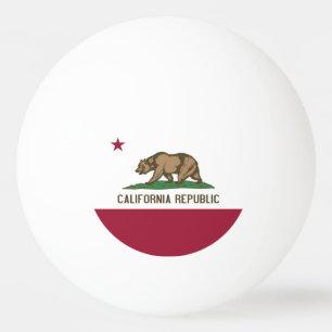 Patriotic ping pong ball with Flag of California