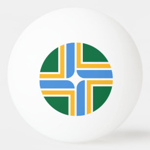 Patriotic ping pong ball with Flag of Portland