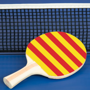 Patriotic, ping pong paddle with Flag of Catalonia