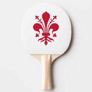 Patriotic, ping pong paddle with Flag of Florence