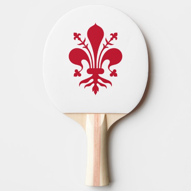 Patriotic, ping pong paddle with Flag of Florence (Front)