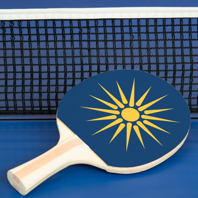 Patriotic, ping pong paddle with Flag of Macedonia (Insitu)