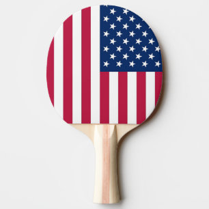 Patriotic, ping pong paddle with Flag of USA