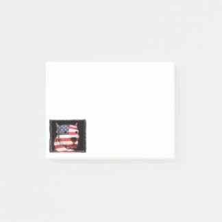 Patriotic pit bull post-it notes