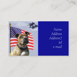 Patriotic Pitbull business card
