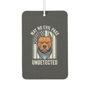 Patriotic Pitbull Guard Dog Car Air Freshener