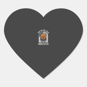Patriotic Pitbull Guard Dog Heart Sticker
