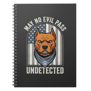Patriotic Pitbull Guard Dog Notebook