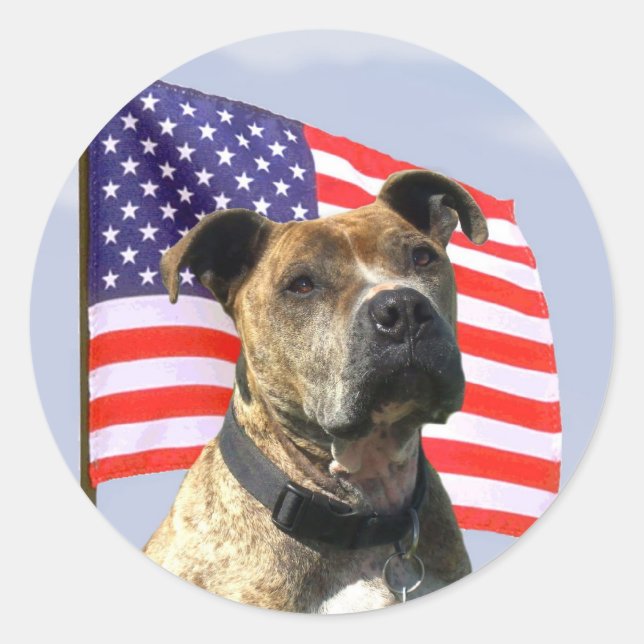 Patriotic pitbull stickers (Front)