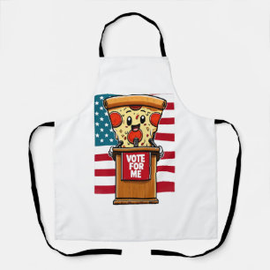 patriotic pizza vote for me apron