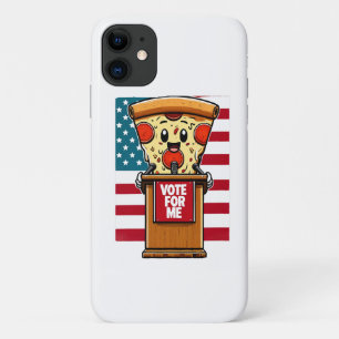 patriotic pizza vote for me iPhone 11 case