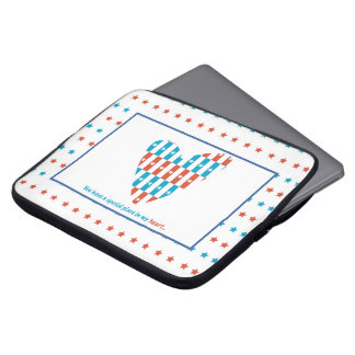 Patriotic Place In Heart, Support Encouragement Laptop Sleeve