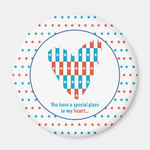 Patriotic Place In Heart, Support Encouragement Magnet