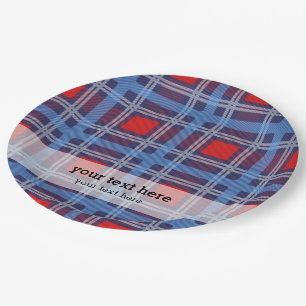 Patriotic plaid paper plate