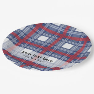 Patriotic plaid paper plate