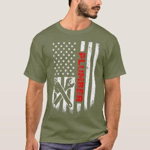 Patriotic Plumber USA American Plumber 4th of T-Shirt