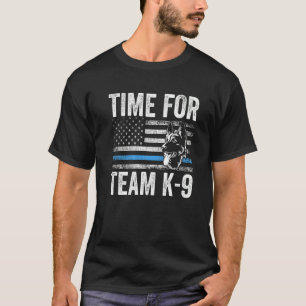 Patriotic Police Dog 4th Of July Time For Team K9 T-Shirt