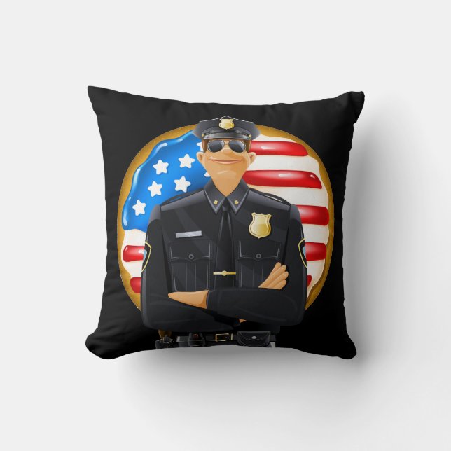 Patriotic Police Humour Cushion (Front)