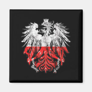 Patriotic Polish Heritage Roots Poland Eagle Badge Magnet