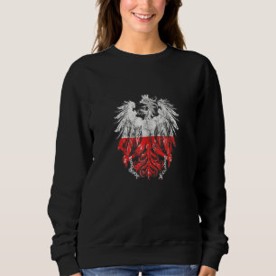 Patriotic Polish Heritage Roots Poland Flag Eagle  Sweatshirt