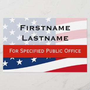 Patriotic Political Campaign Flyer, Medium Size Flyer