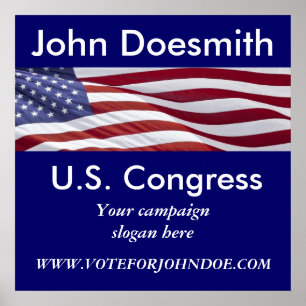 Patriotic Political Campaign Poster