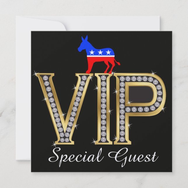 Patriotic Political Democrat Invitation - SRF (Front)