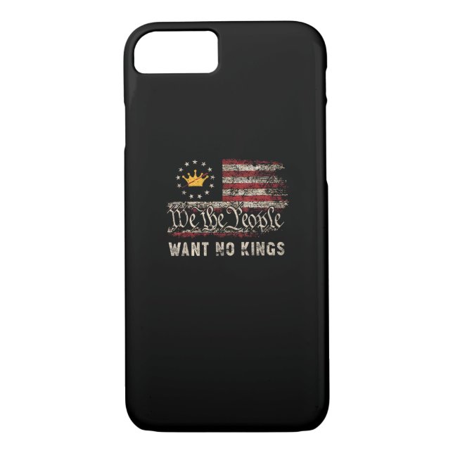 Patriotic Politics Protest No Kings In America Case-Mate iPhone Case (Back)