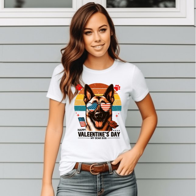 Patriotic Pooch Passion - Valentine’s Day Dog Love T-Shirt (Creator Uploaded)