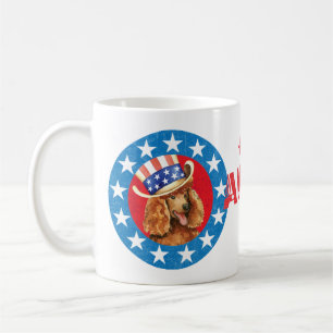 Patriotic Poodle Coffee Mug