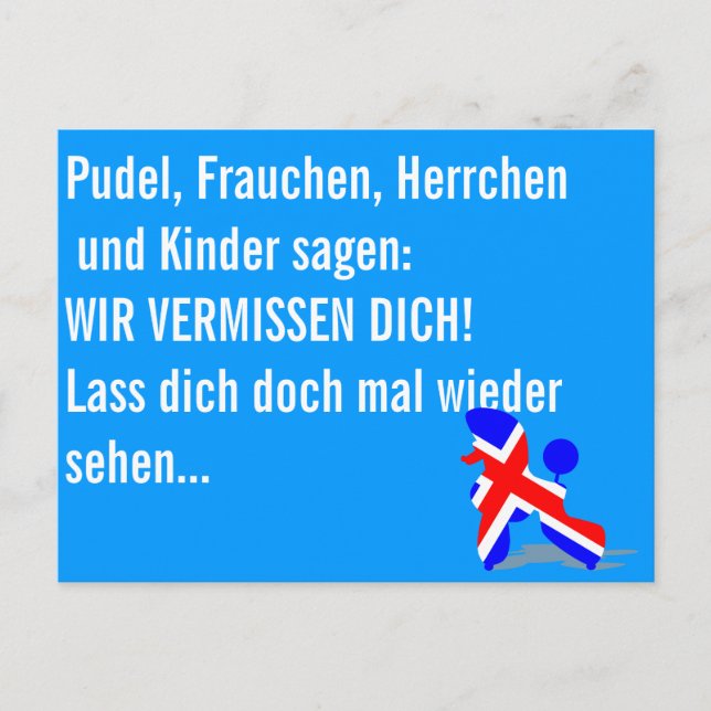 Patriotic Poodles Postcard (Front)