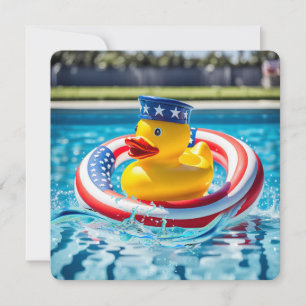 Patriotic Pool Party  Invitation