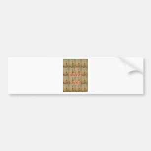 Patriotic Pop Art: "I Love USA" Graphic Art Design Bumper Sticker